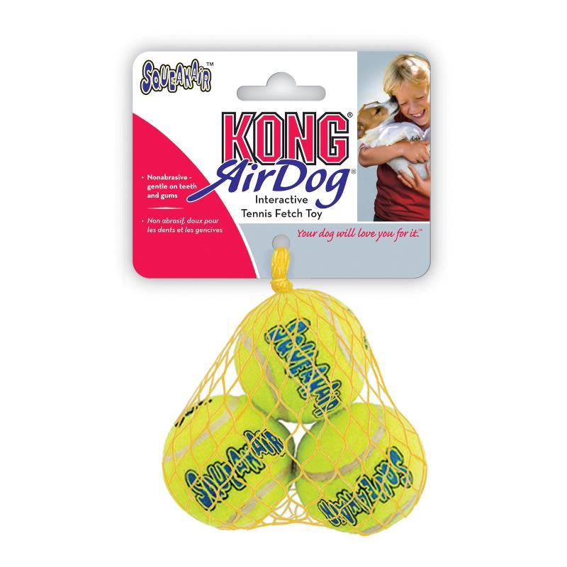 Kong Airdog Squeaker Tennisball 3-pk XS