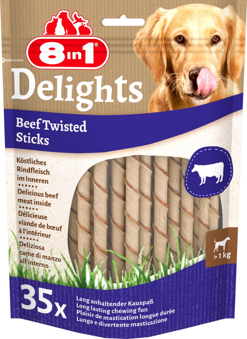 8in1 Delights Beef twisted 35stk 